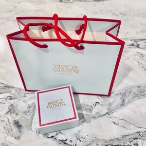 Frances Valentine New York Red and White Gift Box & Bag- New